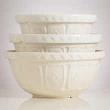Load image into Gallery viewer, Mason Cash Color Mix Cream Mixing Bowl Set of 3 Bundle