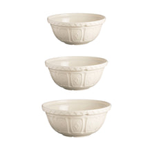 Load image into Gallery viewer, Mason Cash Color Mix Cream Mixing Bowl Set of 3 Bundle