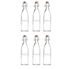 Load image into Gallery viewer, Square Clip Top Bottles 16oz-Set of 6