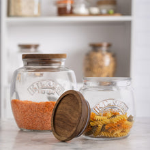 Load image into Gallery viewer, Jars with Wooden Lid Set of 2 (28.7oz, 67.6oz)
