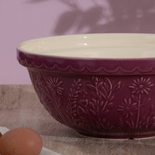 Load image into Gallery viewer, Mason Cash In the Meadow Daisy, Purple Size 18 Mixing Bowl