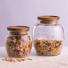 Load image into Gallery viewer, Jars with Wooden Lid Set of 2 (28.7oz, 67.6oz)