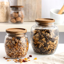 Load image into Gallery viewer, Jars with Wooden Lid Set of 2 (28.7oz, 67.6oz)