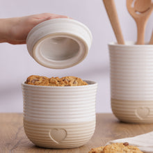 Load image into Gallery viewer, Mason Cash Rustic Charm Set of 2 Storage Jar and Utensil Holder