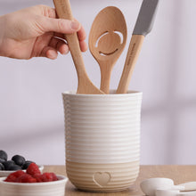 Load image into Gallery viewer, Mason Cash Rustic Charm Set of 2 Storage Jar and Utensil Holder
