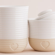 Load image into Gallery viewer, Mason Cash Rustic Charm Set of 2 Storage Jar and Utensil Holder