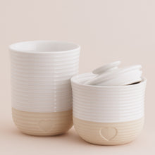 Load image into Gallery viewer, Mason Cash Rustic Charm Set of 2 Storage Jar and Utensil Holder
