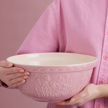 Load image into Gallery viewer, Mason Cash In the Meadow Roses, Pink Size 12 Mixing Bowl