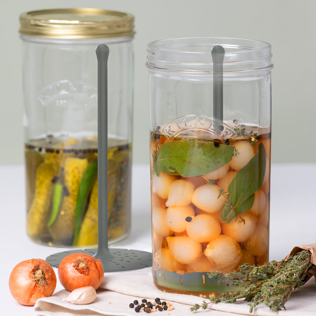 Pickle Jar with Lifter-Set of 2