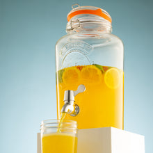 Load image into Gallery viewer, Clip Top Round Drinks Dispenser-2.1 gallon
