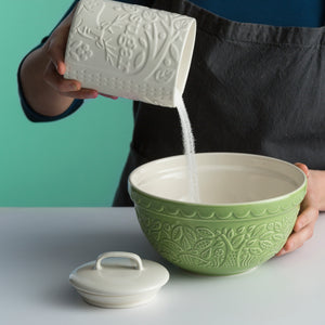 Mason Cash In the Forest Set of 2 Hedgehog Green S30 Mixing Bowls