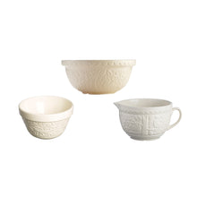Load image into Gallery viewer, Mason Cash In the Forest Cream Set of 3 Prep and Mixing Bowl Set
