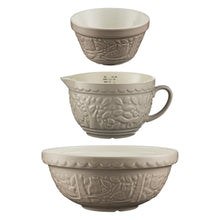 Load image into Gallery viewer, Mason Cash In the Forest Stone Set of 3 Prep and Mixing Bowl Set
