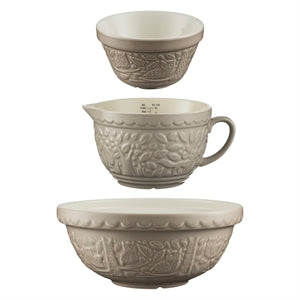 Mason Cash In the Forest Stone Set of 3 Prep and Mixing Bowl Set