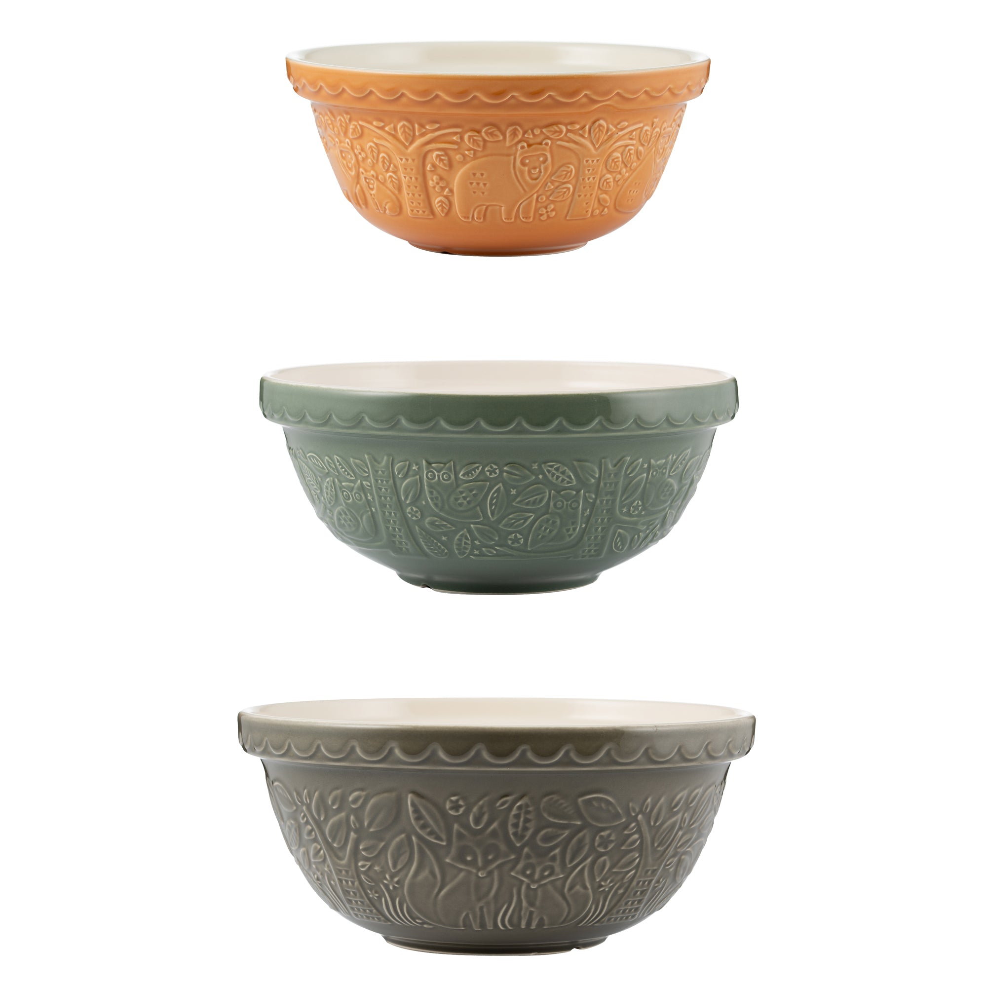 はなさんリクエスト　MASON CASH インザフォレスト ボウル 3個セット Mason Cash In the Forest Set of 3 Mixing Bowls | Kilner USA