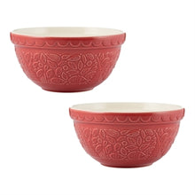 Load image into Gallery viewer, Mason Cash In the Forest Hedgehog Red Set of 2 Mixing Bowls
