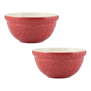 Mason Cash In the Forest Hedgehog Red Set of 2 Mixing Bowls