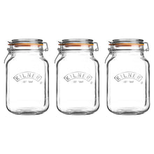 Load image into Gallery viewer, Kilner® 68 Oz Square Clip Top Jar-Set of 3
