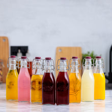 Load image into Gallery viewer, Square Clip Top Bottles-9oz-Set of 8

