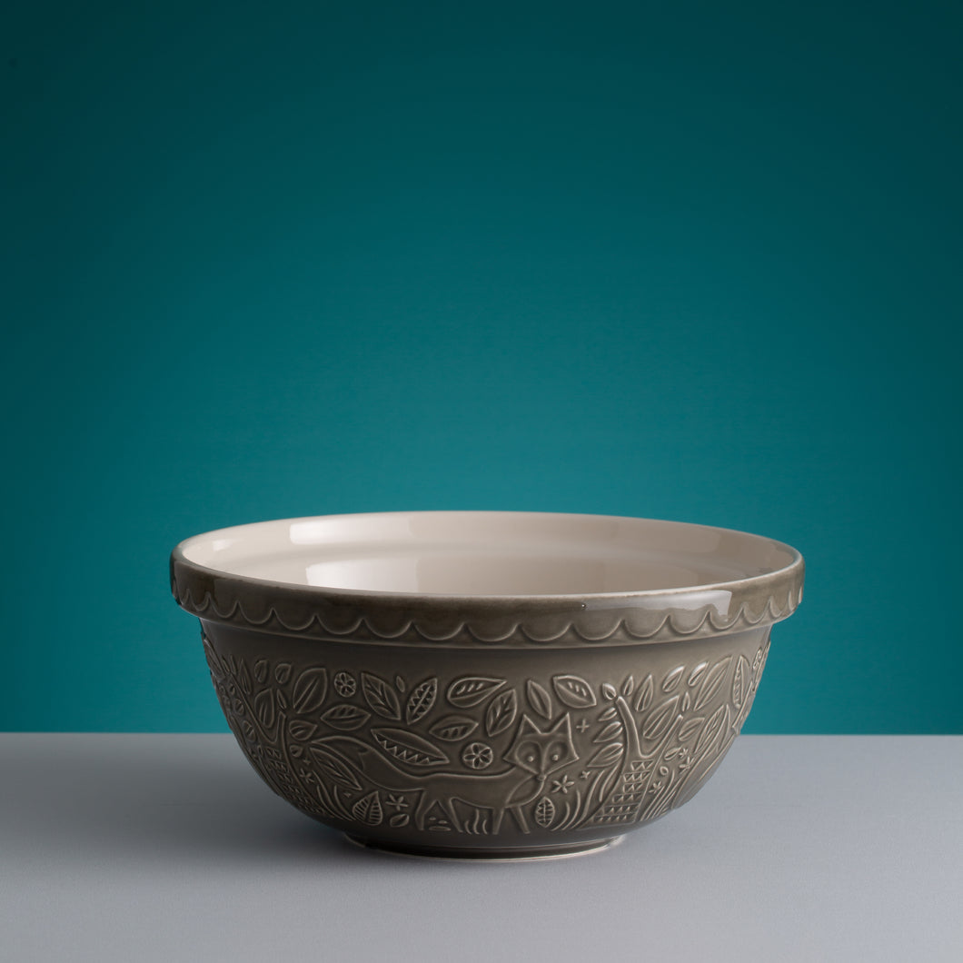 Mason Cash In the Forest Gray Fox S12 Mixing Bowl