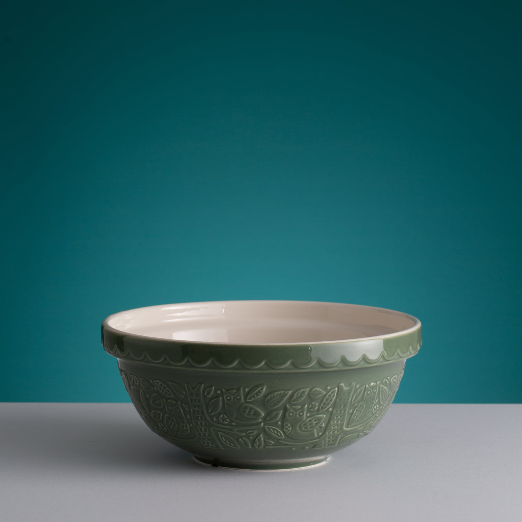 Mason Cash In the Forest Dark Green Owl S18 Mixing Bowl