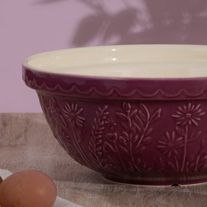Mason Cash In the Meadow Daisy, Purple Size 18 Mixing Bowl
