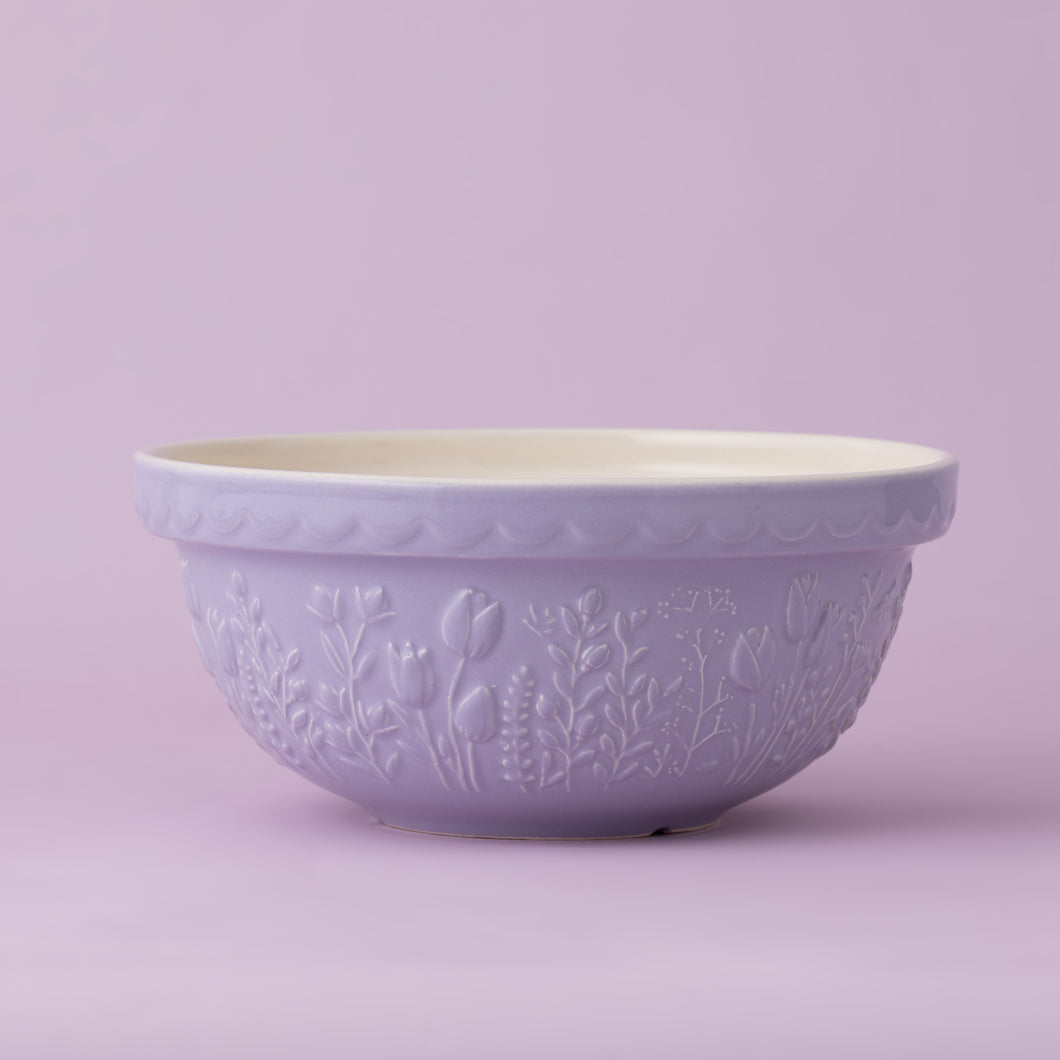 Mason Cash In the Meadow Tulip, Lilac Size 24 Mixing Bowl