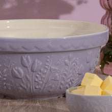 Load image into Gallery viewer, Mason Cash In the Meadow Tulip, Lilac Size 24 Mixing Bowl
