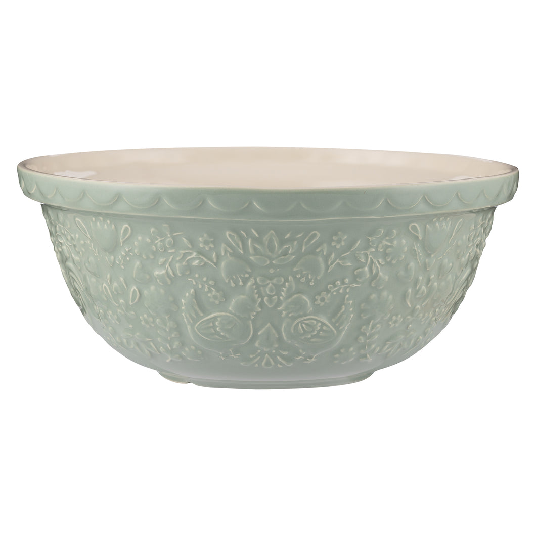 Mason Cash Home to Roost Size 12 Green Mixing Bowl