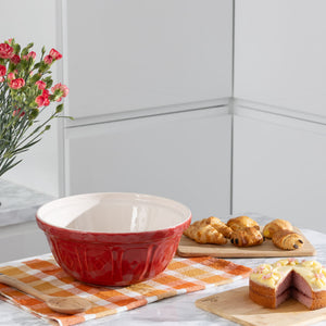 Mason Cash Red Color Mix Set of 3 Mixing Bowls