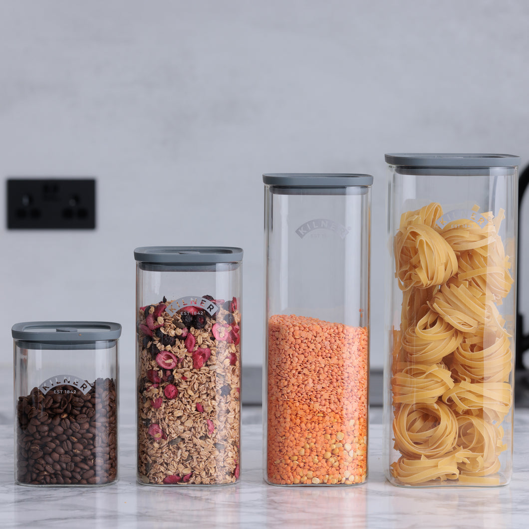 Fresh Storage Jars-Set of 4 (33.8oz, 50.7oz, 67.6oz, 118oz)