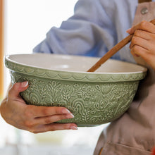 Load image into Gallery viewer, Mason Cash Home to Roost Size 12 Green Mixing Bowl
