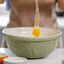 Load image into Gallery viewer, Mason Cash Home to Roost Size 12 Green Mixing Bowl
