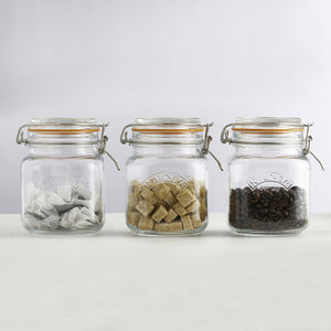 Kilner® 34 Oz Square Clip Jar