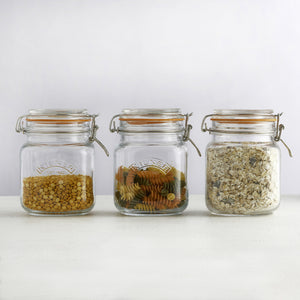 Kilner® 34 Oz Square Clip Jar